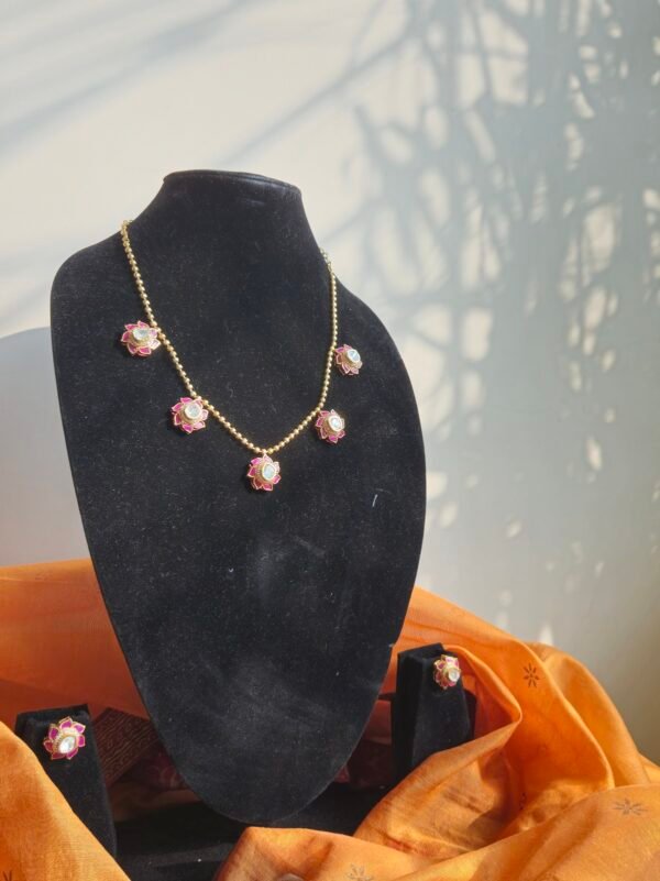 Ruby Flower Stone Set